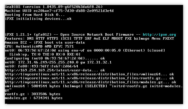 EC2 iPXE boot